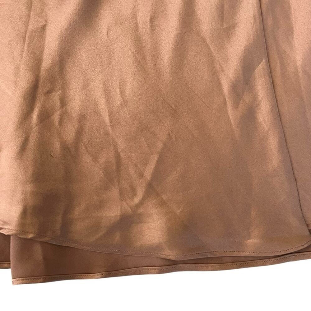 Fame and Partners Francois Bronze Satin Draped Maxi Dress Size 12 NWT - Picture 11 of 14